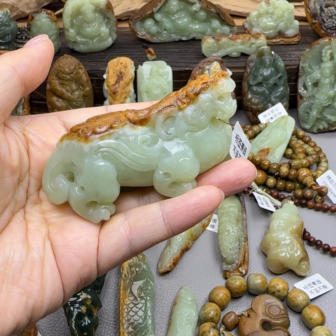 期***.岫岩河磨玉（透闪石质玉）未镶嵌珠宝奇石