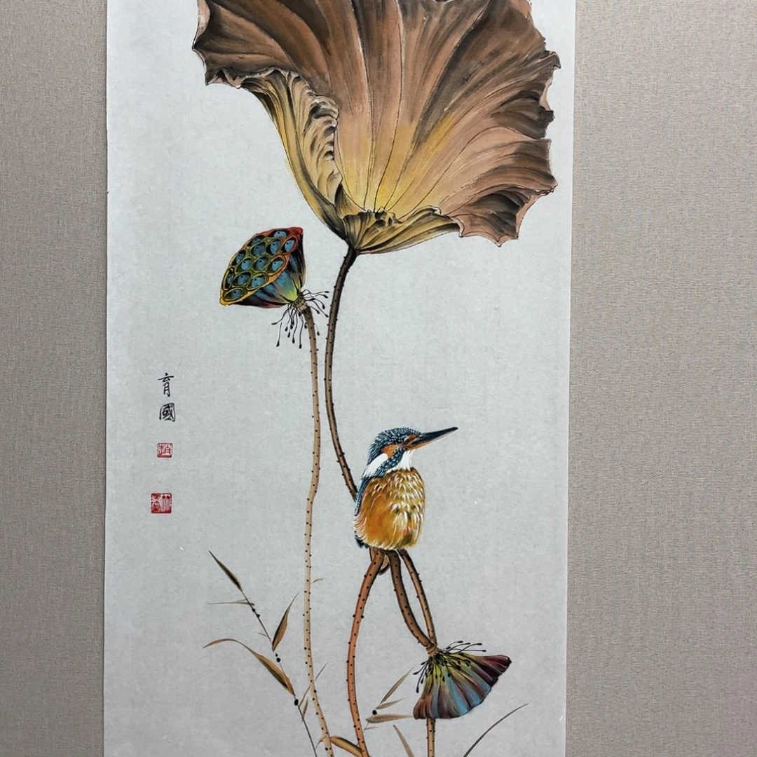 国画艺术家真人手绘