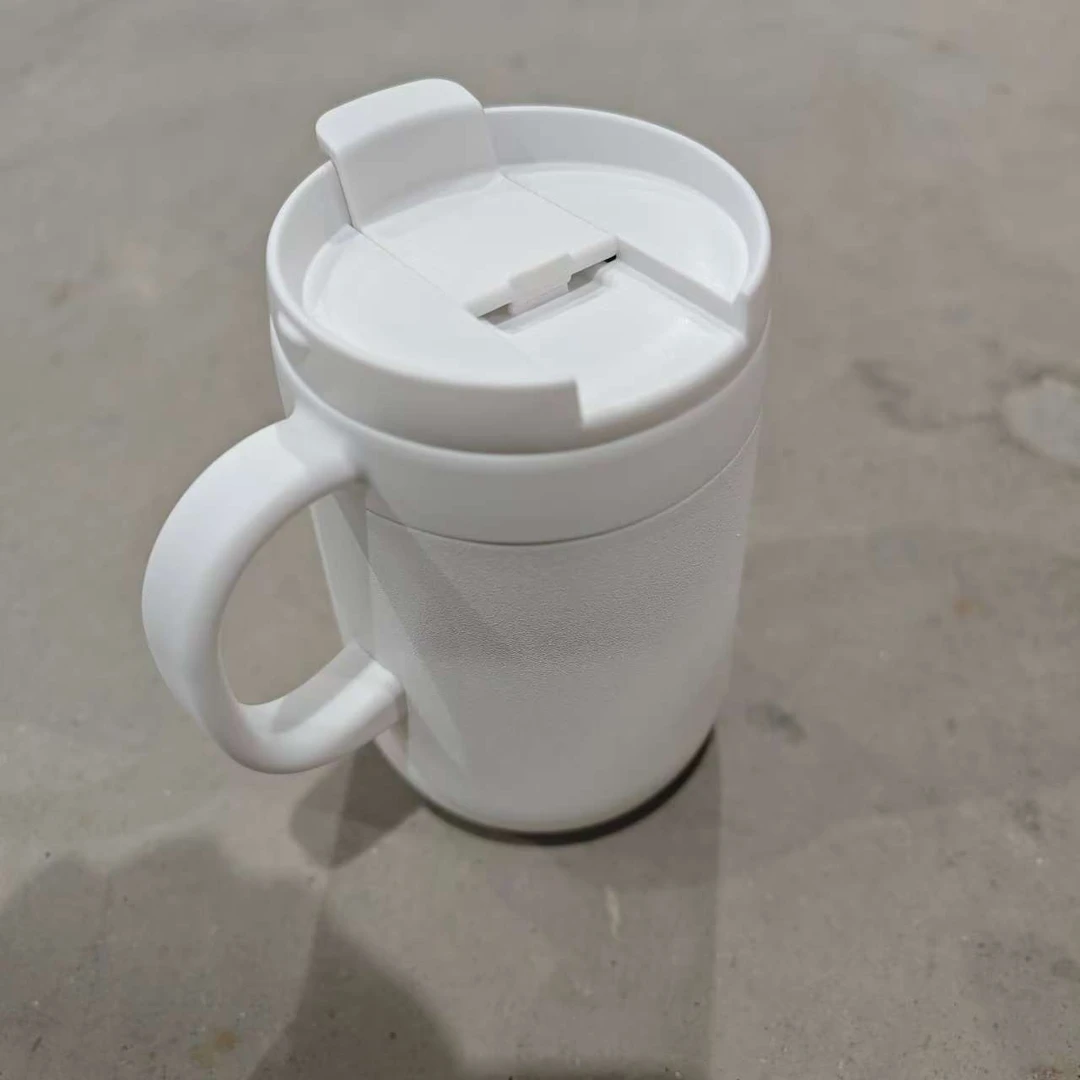 340ML双盖办公杯咖啡杯商务喝水杯