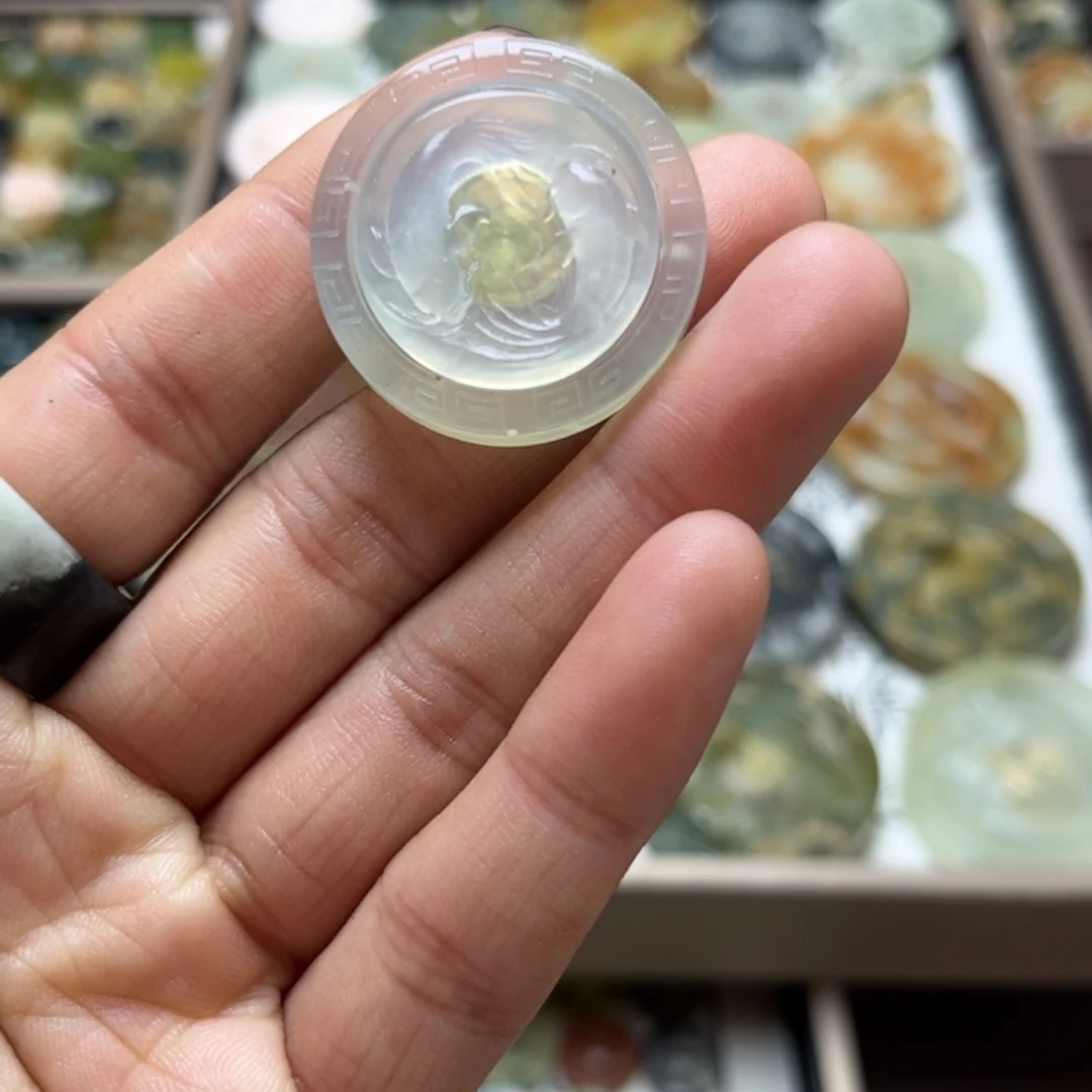 蛇纹石玉合金颈饰