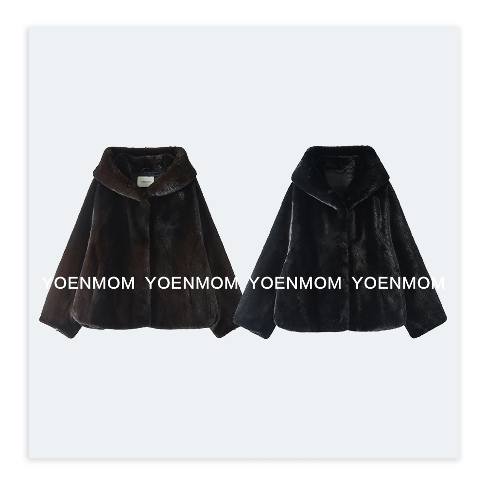 YOENMOM·黑魔法·Black glama北美进口宝嘉美全抽工艺连帽外套