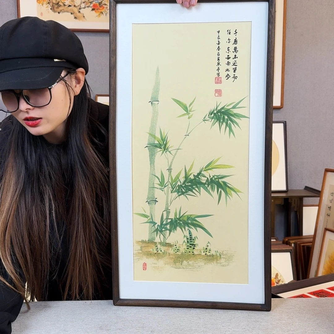 碑帖纯手绘，纯手写带框尺寸：36×69厘米