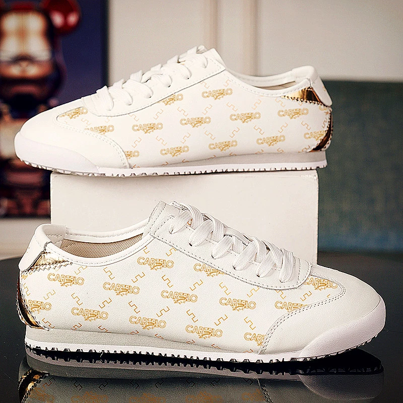 卡帝乐鳄鱼正品阿甘鞋男鞋轻奢时尚百搭高级感板鞋男式休闲鞋子男