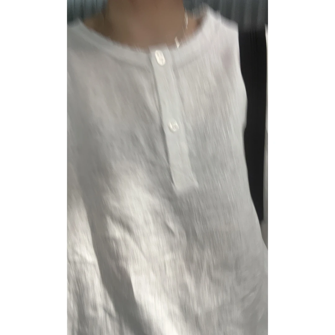 LIXIA【极简风】极麻日系复古压皱长袖亚麻衬衫-80630