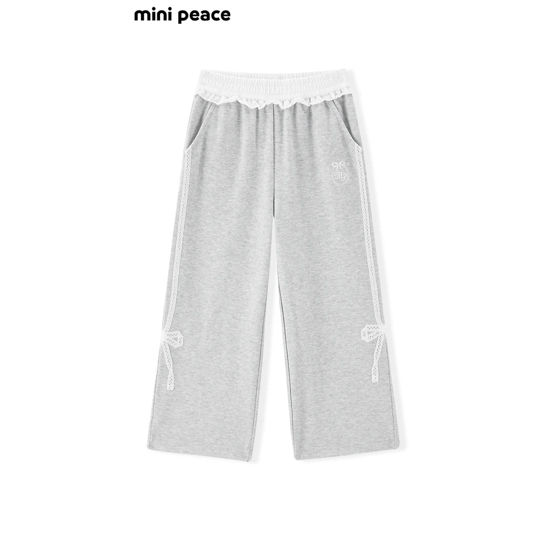 【专柜同款】MINIPEACE太平鸟童装女童运动裤秋季儿童直筒卫裤