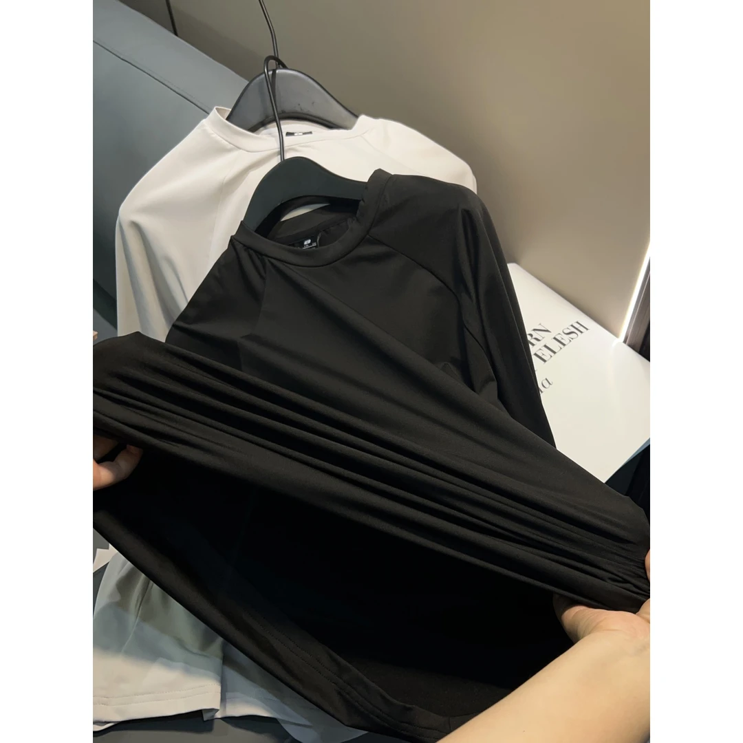 B 门店36&9！软得不得了！拉绒里衬/不冷亲肤圆领打底衫T恤女C20355