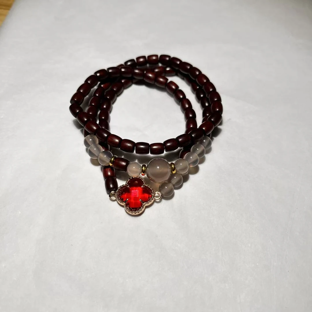 精品小叶紫檀手串（无礼盒）QS-6122