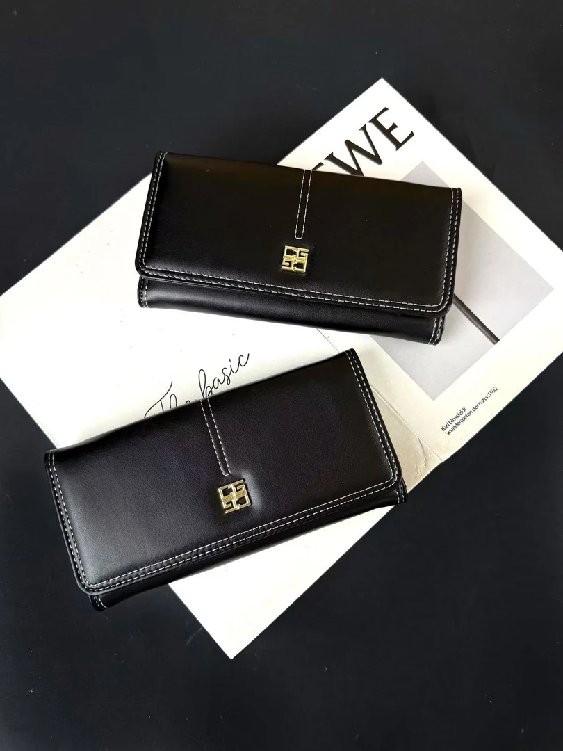 迪雅路【光面皮长款钱包】四宫格韩版简约女士大容量多卡位手拿包