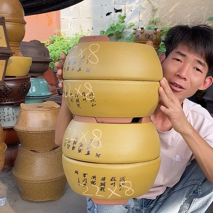 紫砂花盆紫砂茶具礼盒套装w