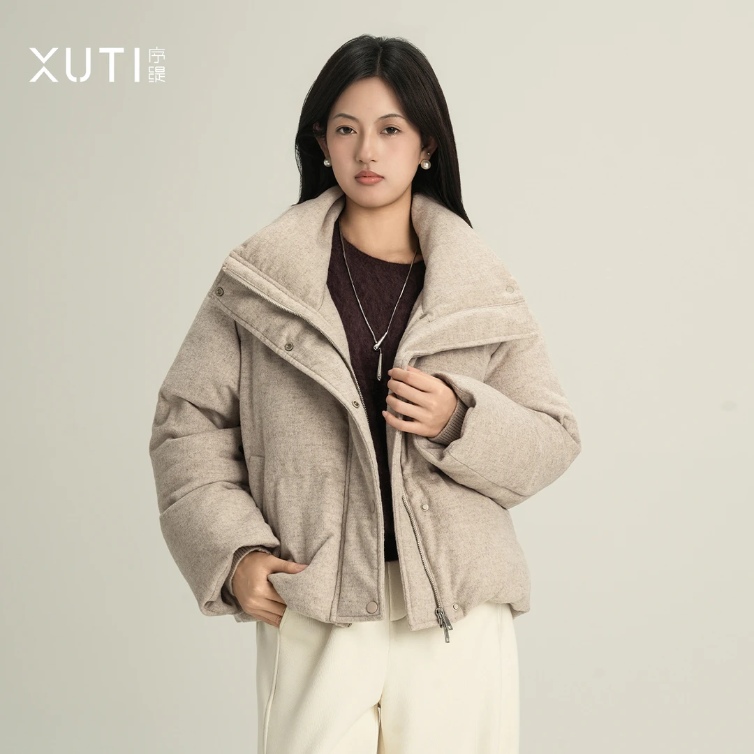 序缇『北极星』95鹅绒填充绵羊毛羽绒服外套女冬季J53-25839