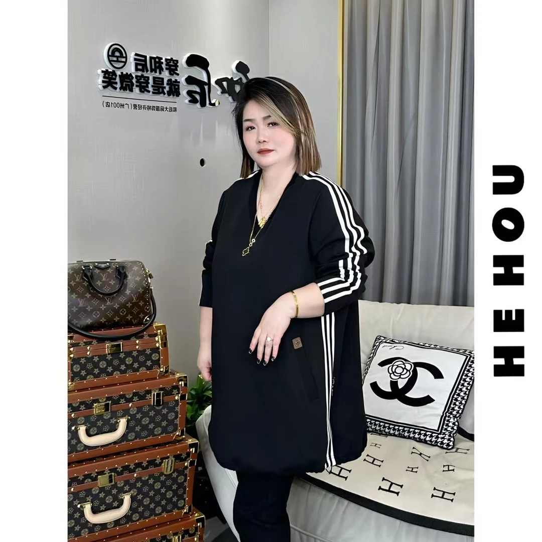 509816 和后大码 显瘦宽松百搭卫衣时尚原创设计师卫衣