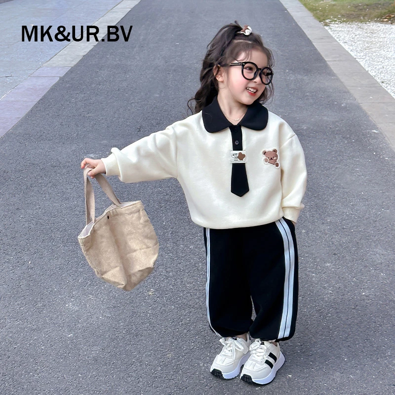 女童秋装衣服儿童洋气时髦运动学院风服饰潮酷痞帅童装