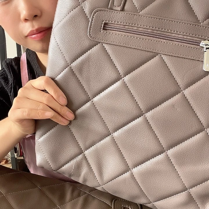 安耐包包驼色平底