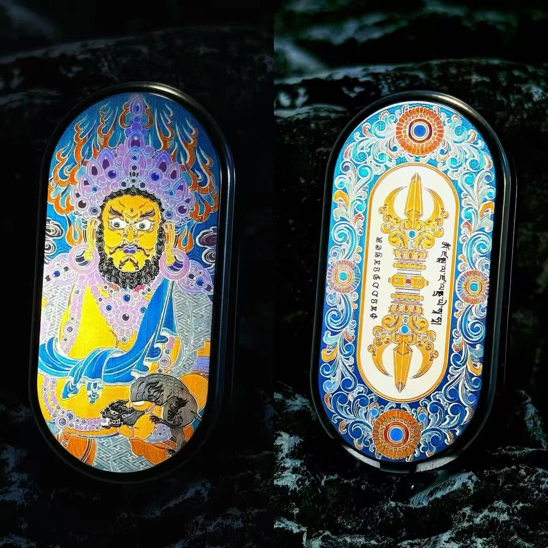 黄财神 音叉哈噜玩家幽edc锆合金推牌解减压黑科技玩具指尖陀螺神