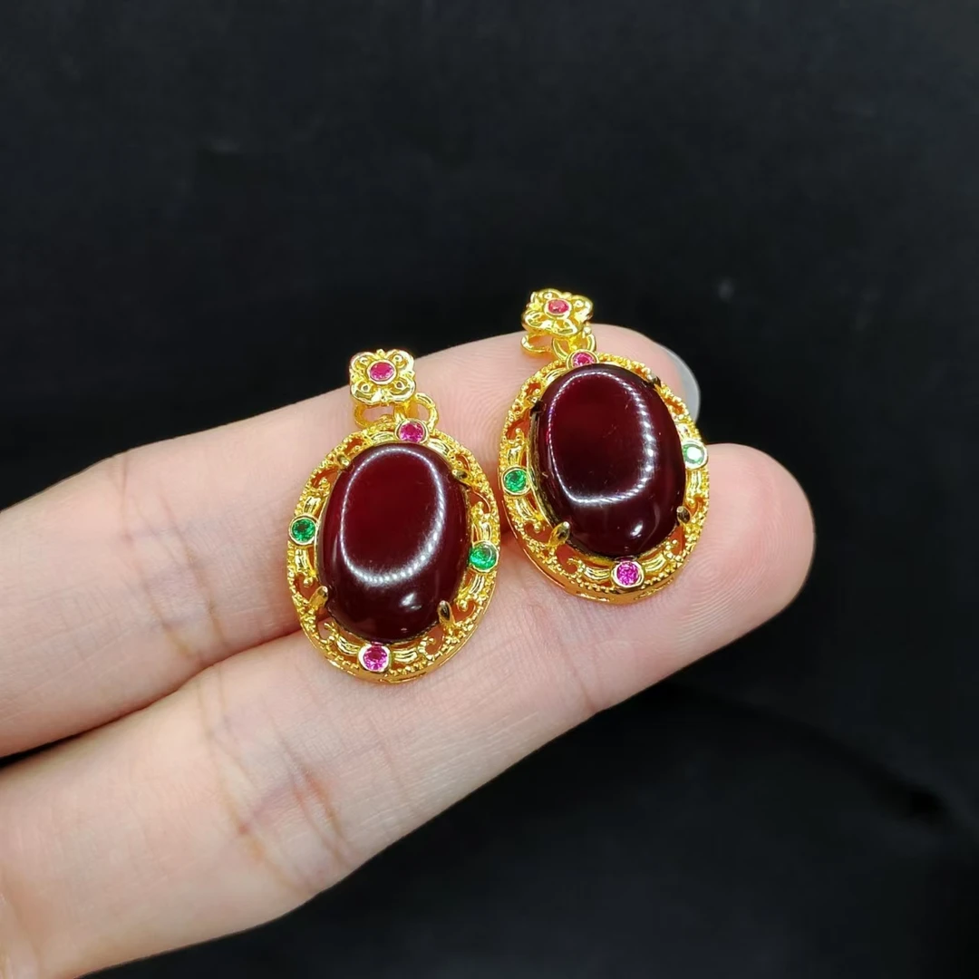 【康康严选】琥珀鸽子蛋面吊坠赠皮绳X9【多样性发其一】约16-11-5mm