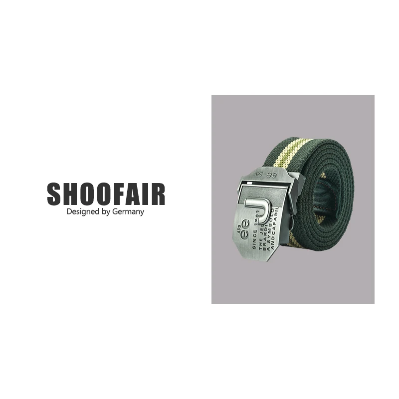 新人20  E621#条纹帆布腰带自动扣休闲编织帆布皮带百搭青年裤带