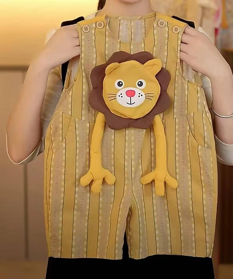 幂姐原创夏季超萌儿童薄款连体外穿服渔夫裤MJX257191