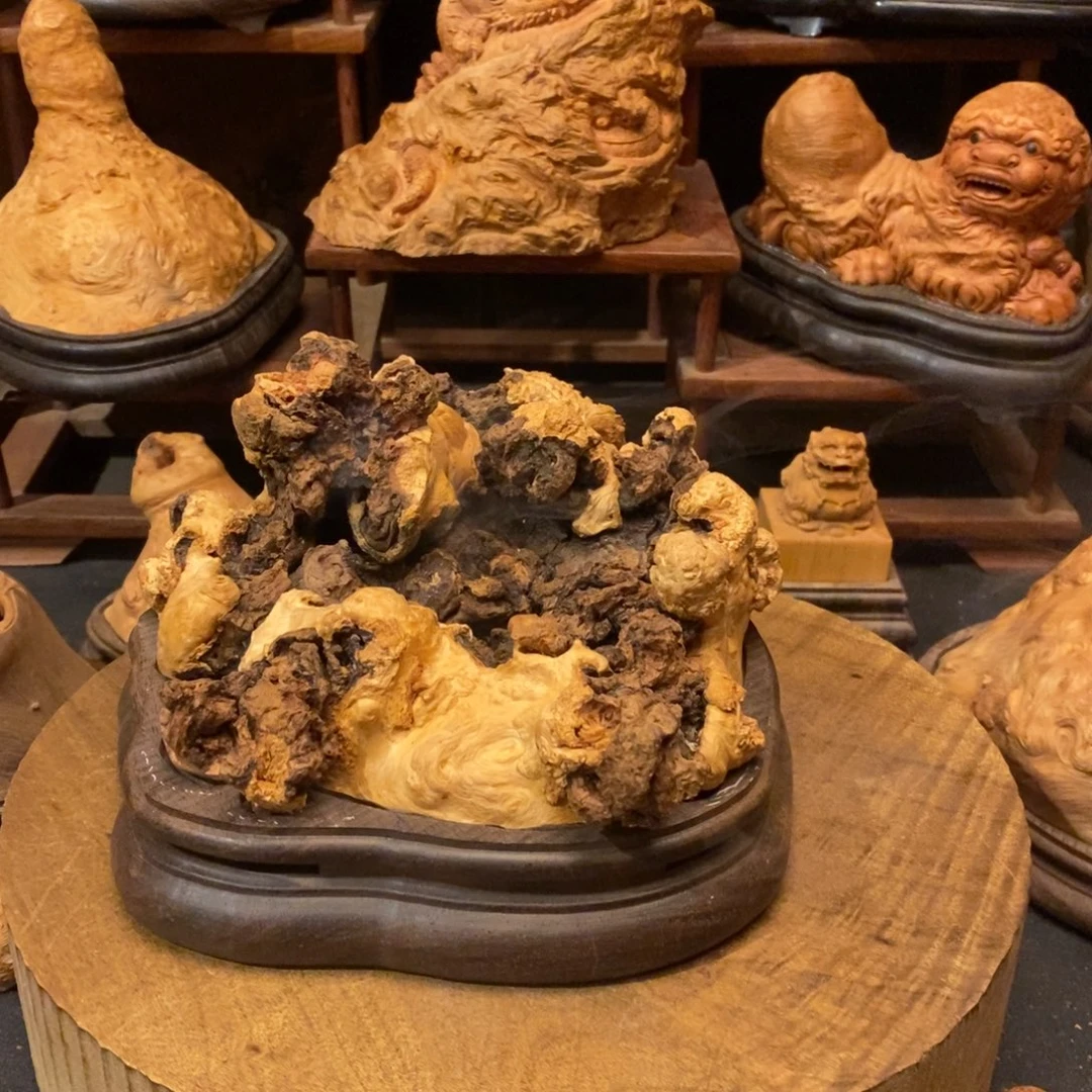 安***淳荔枝木随形香炉一个