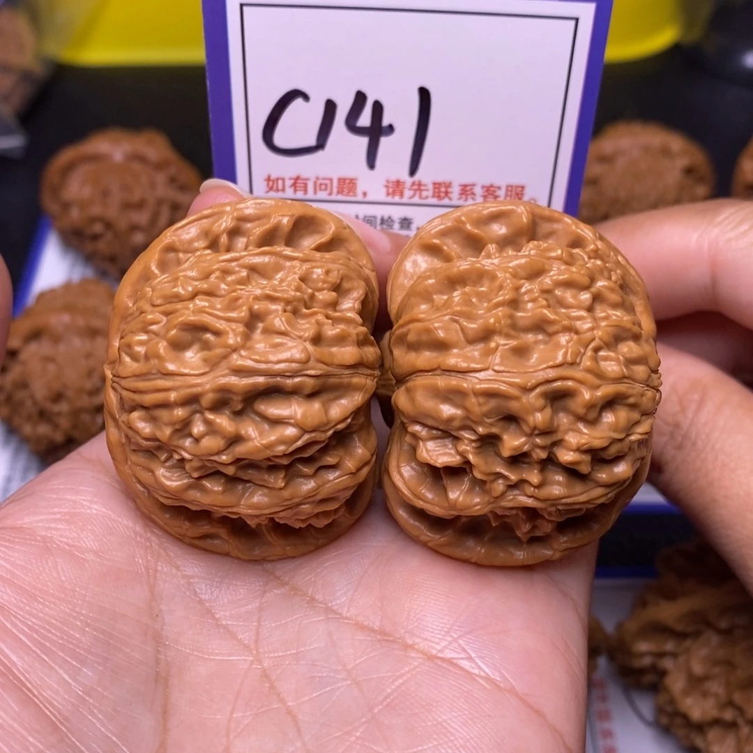 把件文玩核桃44白狮子c141