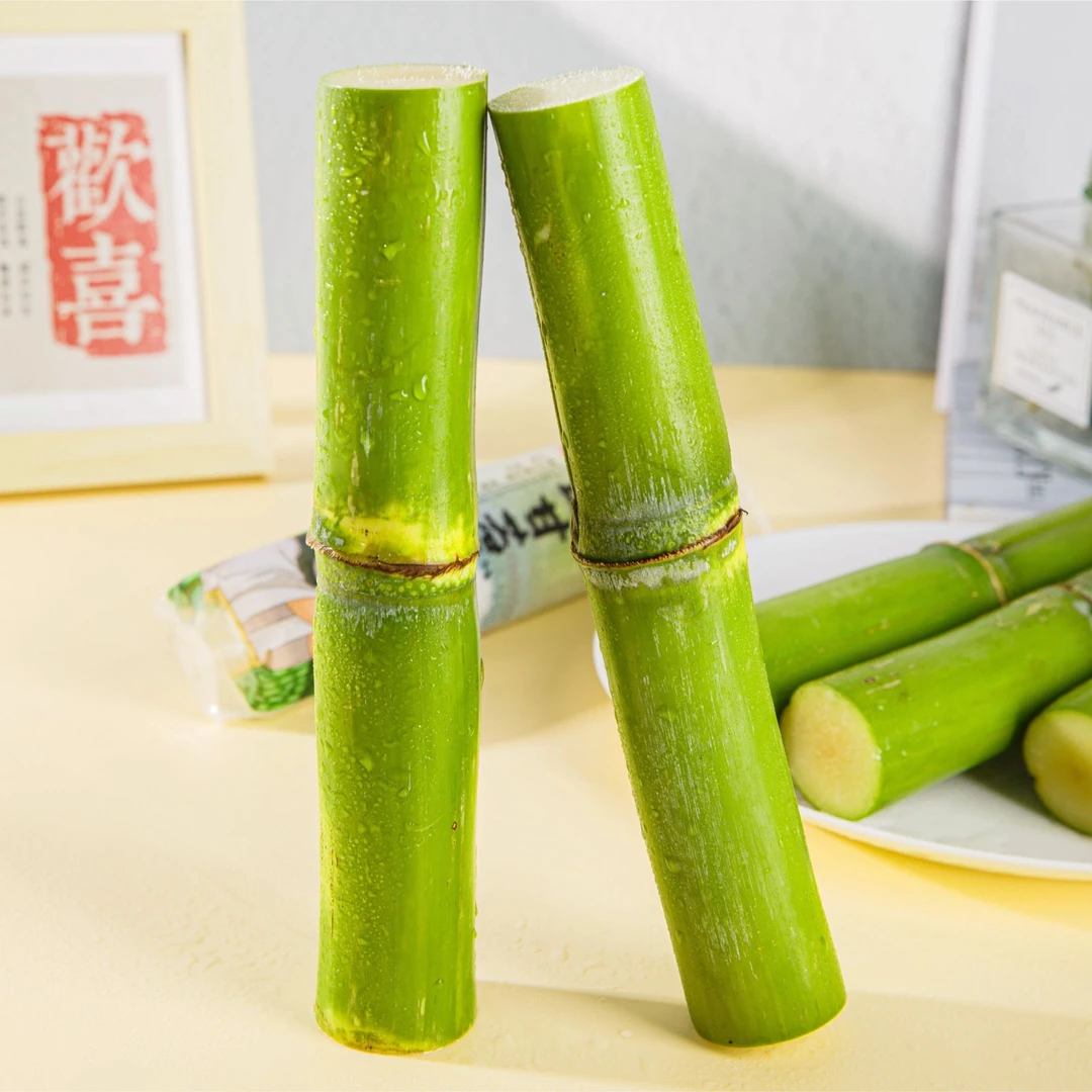 陶山甘蔗一个节头白玉甘蔗5斤青皮甘蔗新鲜绿皮当季水果顺丰京东