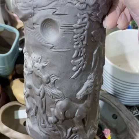 红陶陶瓷多肉花盆