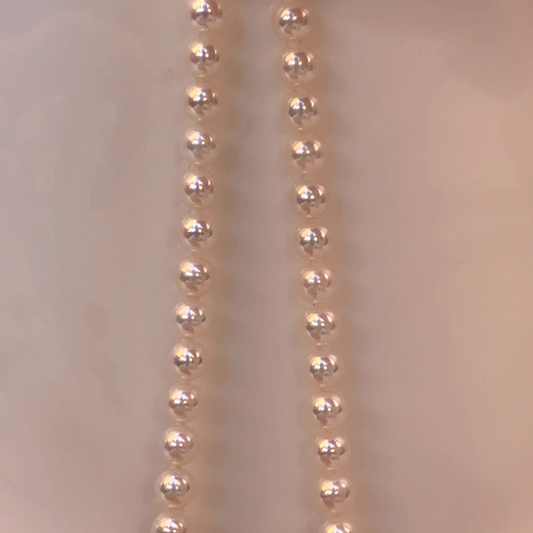 淡水珍珠颈饰银S925镶嵌6-7