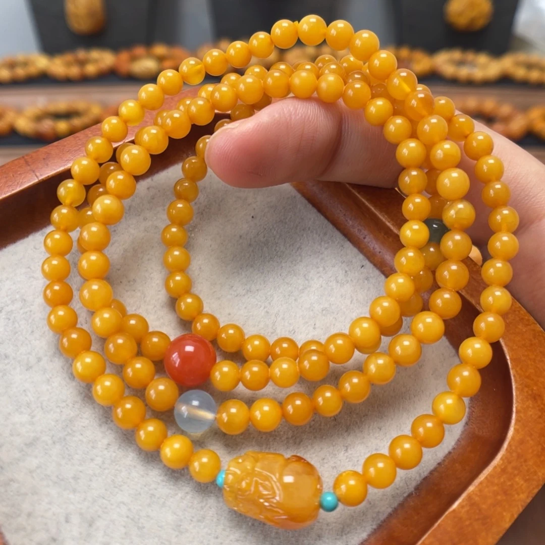 蜜蜡未镶嵌手串蜜蜡