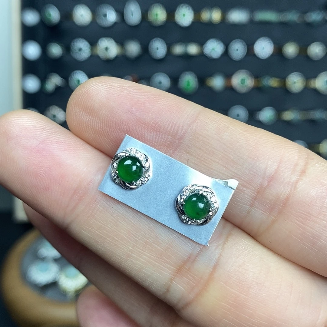 翡翠银S925镶嵌戒指