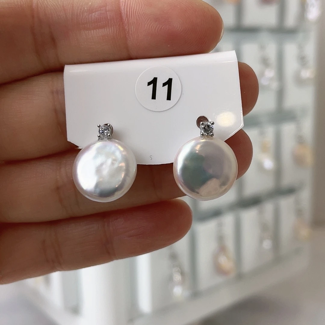 淡水珍珠天然珍珠巴洛克银S925镶嵌