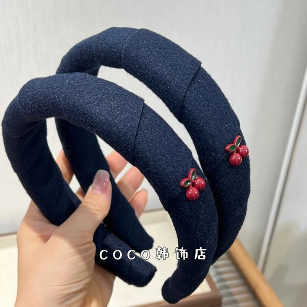 宽边法式网红少女百搭发饰简约时尚甜美可爱头箍韩版韩式樱桃发箍