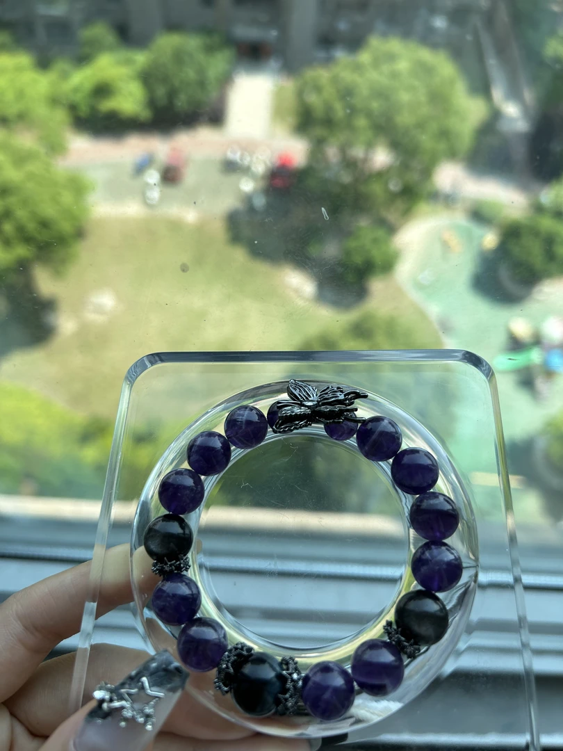 紫水晶手串原相机直出