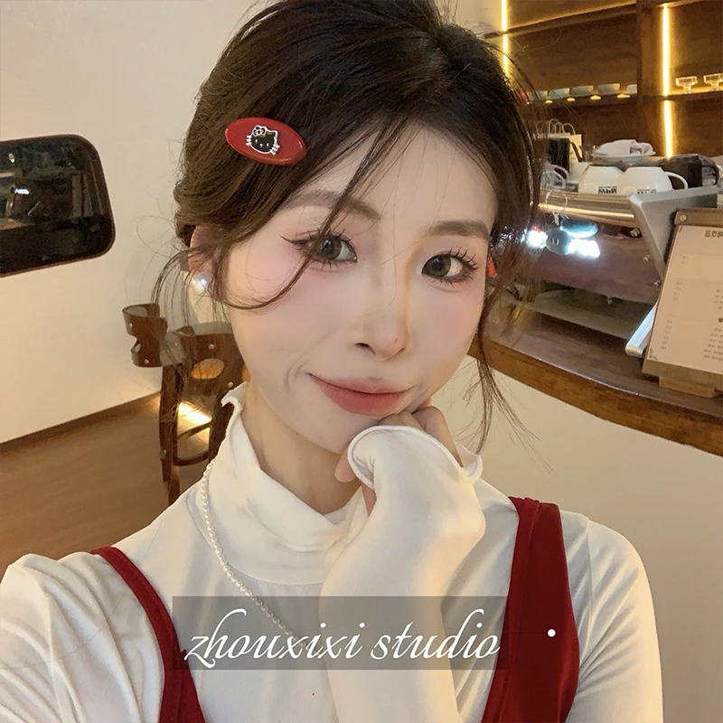 甜美侧边鸭嘴发夹女高级感发夹发卡夹子头饰