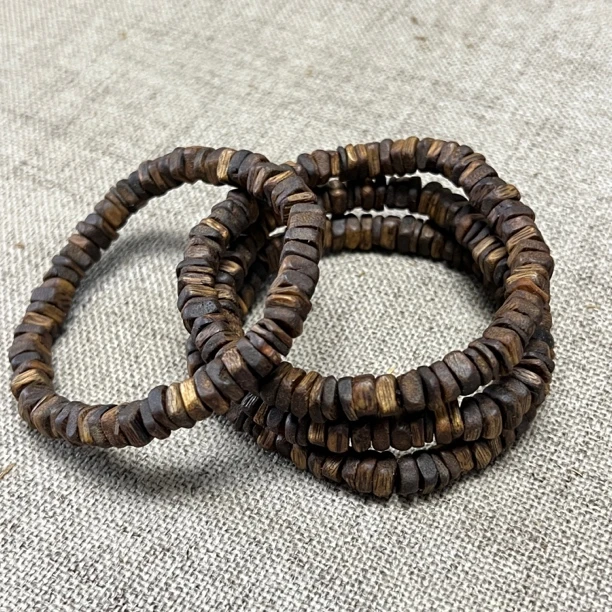 ④海南绿奇楠碎银子碎片珠单圈沉香手串-随形多样性发一