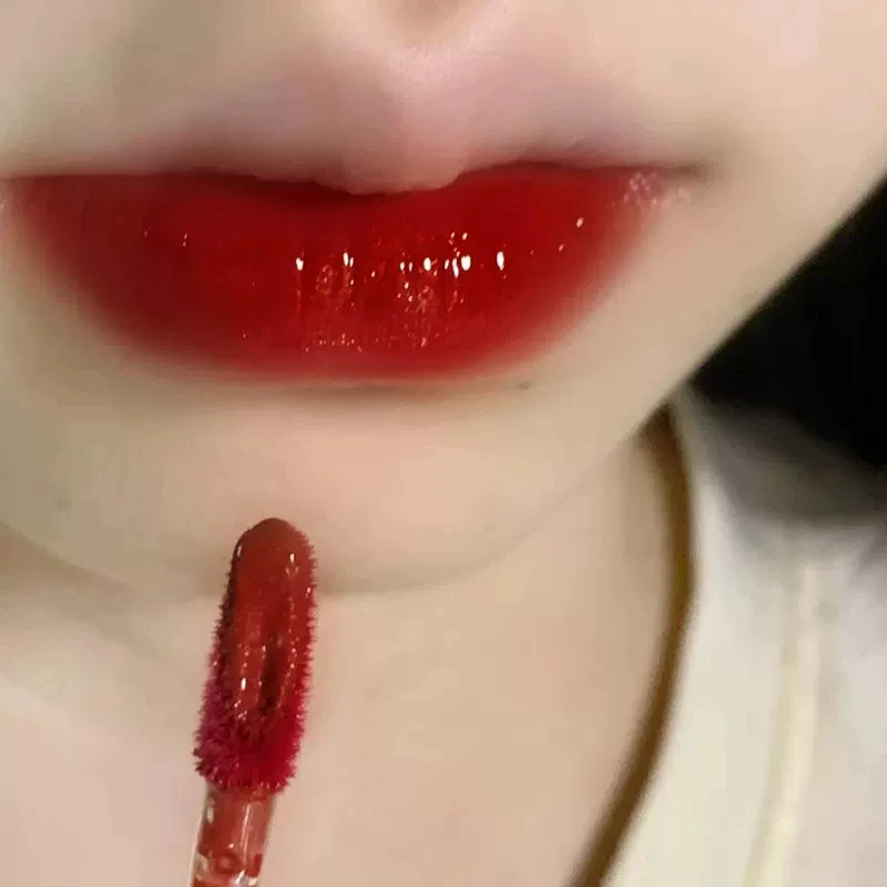 玫瑰红茶~清透水光唇釉镜面滋润唇蜜学生素颜显白不掉色口红彩妆