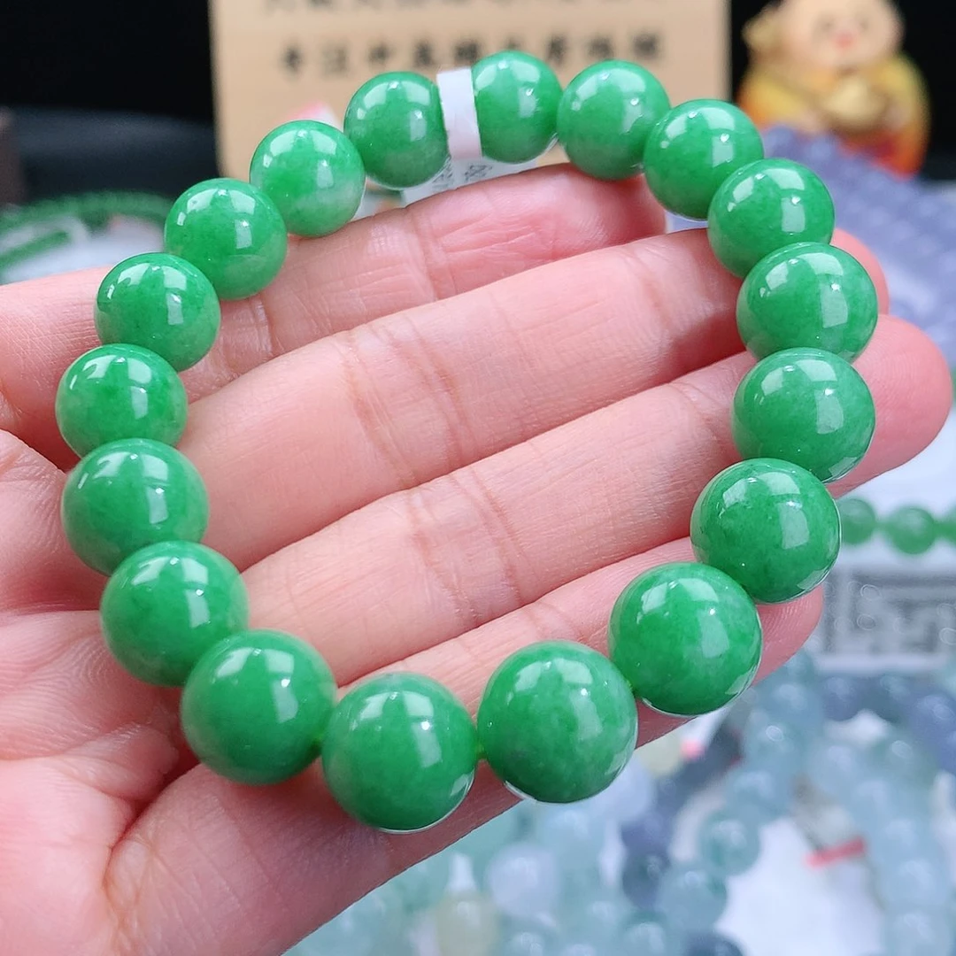 翡翠手链未镶嵌卡10.8mm