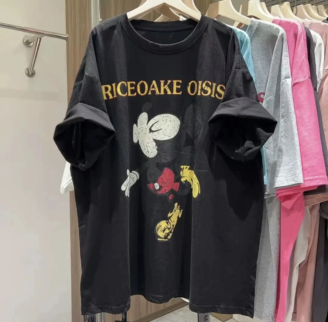 吾 2025【Y】6月25日 儿童男童女童时尚黑色米奇短袖T恤4621-