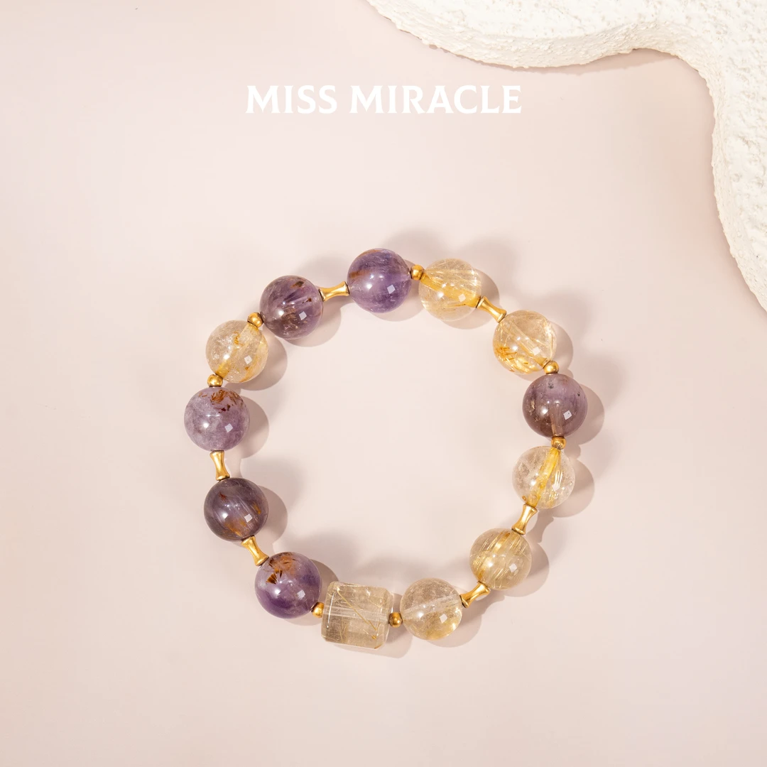 MM · 日富日 · 钛晶&紫钛晶&18k金 手串 · 10.5mm（多样性）