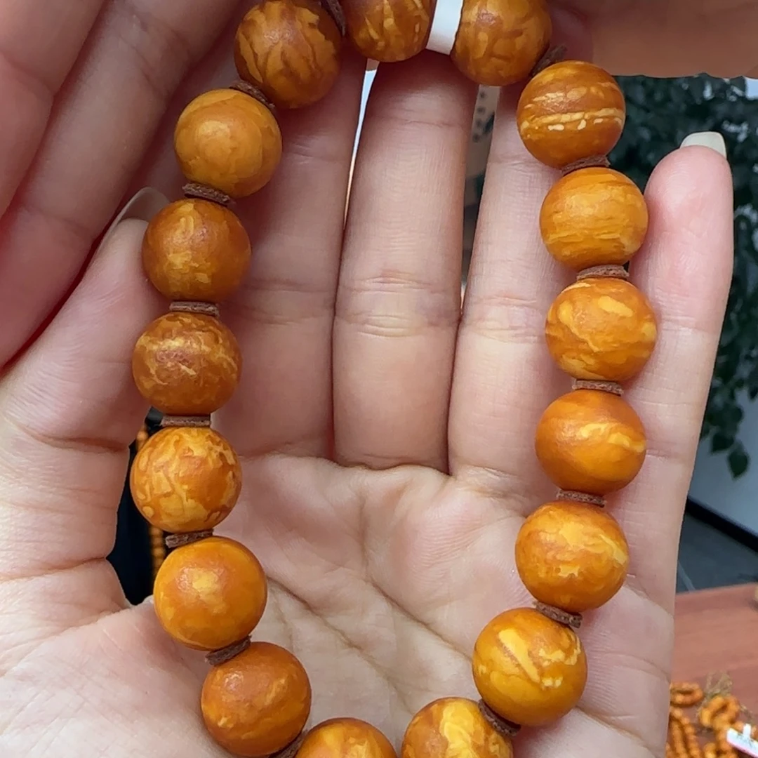 良***印手链琥珀未镶嵌蜜蜡手串12m