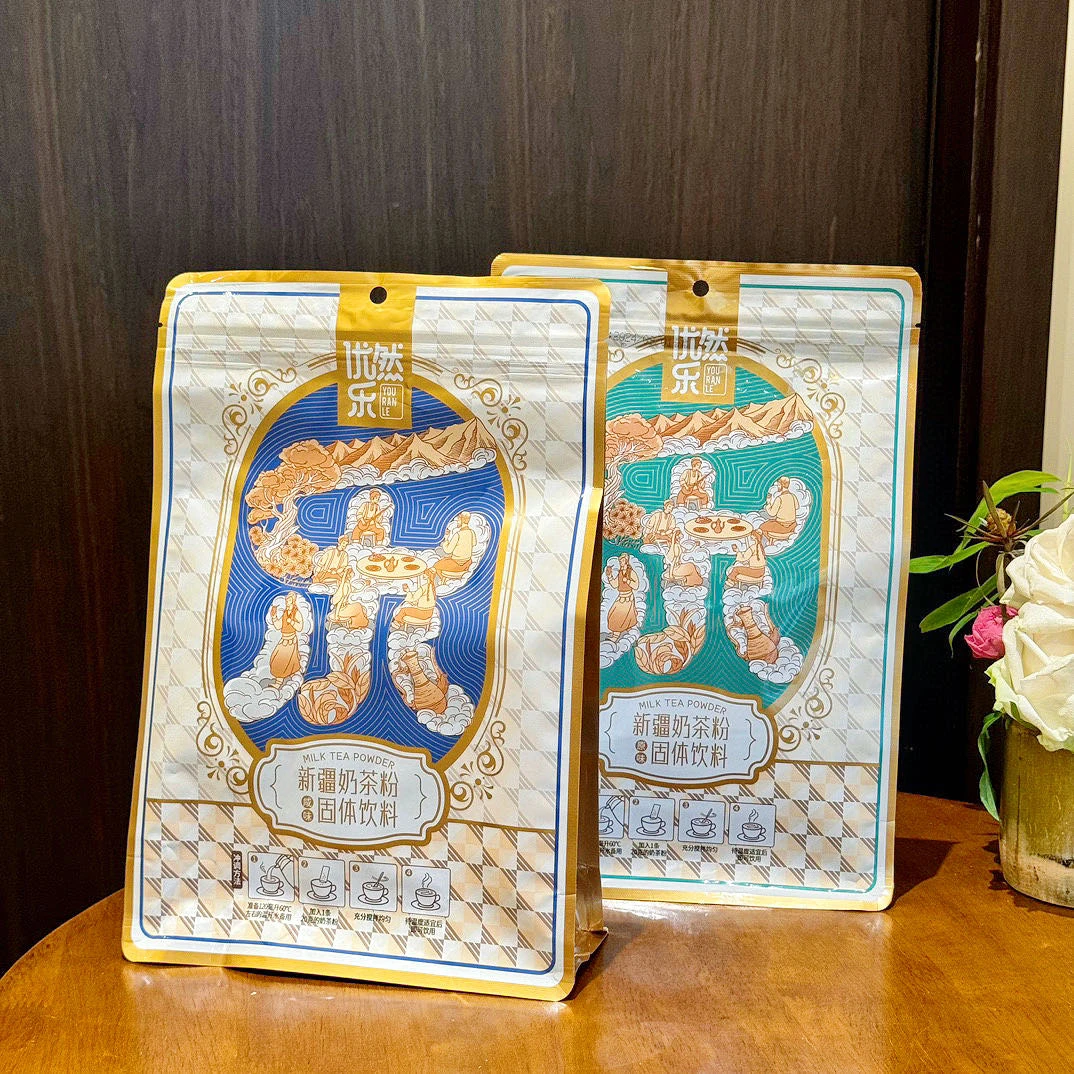 新疆优然乐传统奶茶粉原味咸味独立包装早餐奶茶300g
