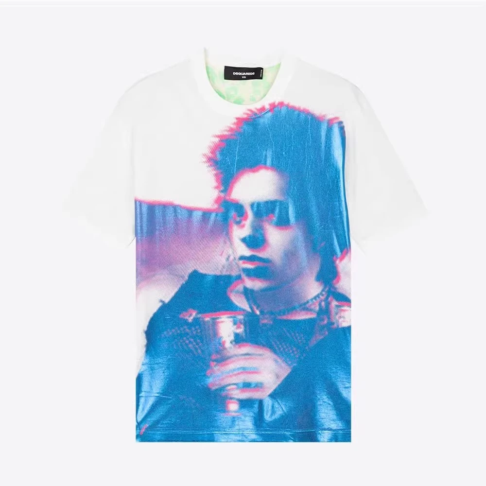 DSQUARED2 D2二次方人物印花男体恤衫短袖T恤S74GD0522S22427100
