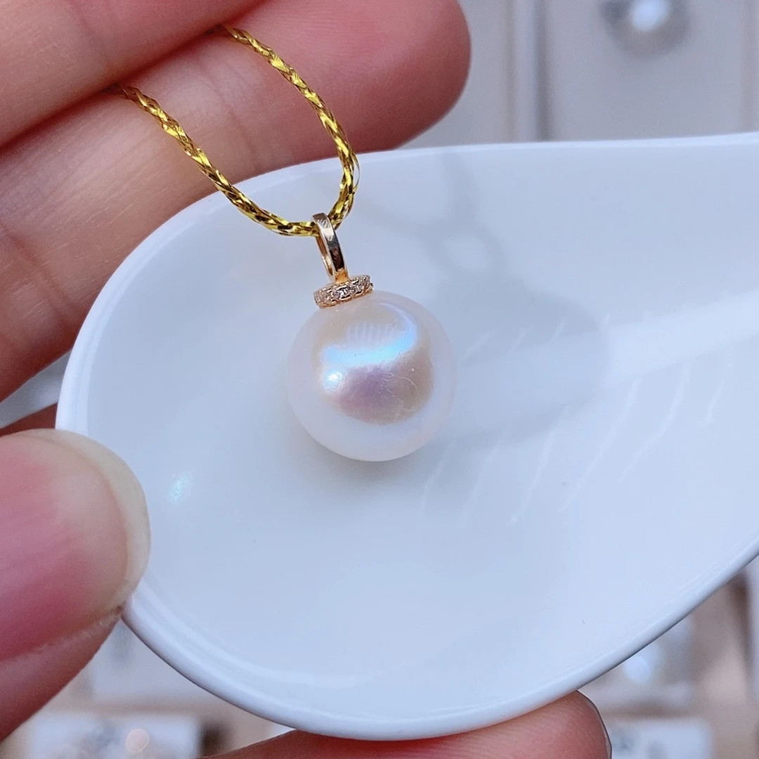 银S925镶嵌颈饰淡水珍珠