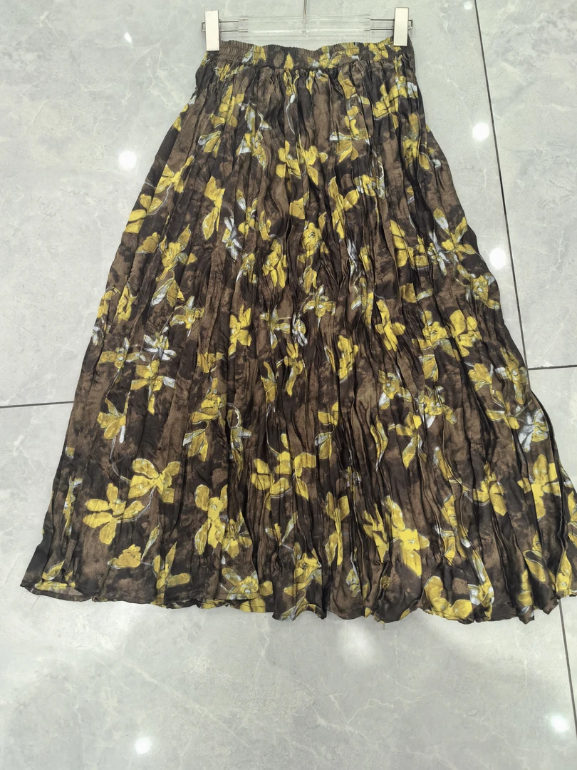 复古减龄碎花大摆夏季女半身裙