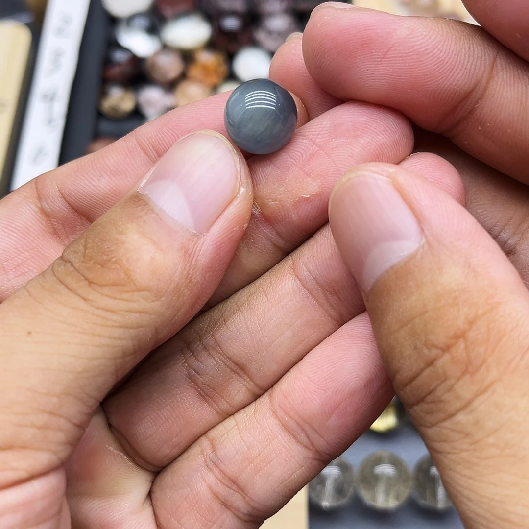 水晶手链未镶嵌12.3mm蓝兔毛