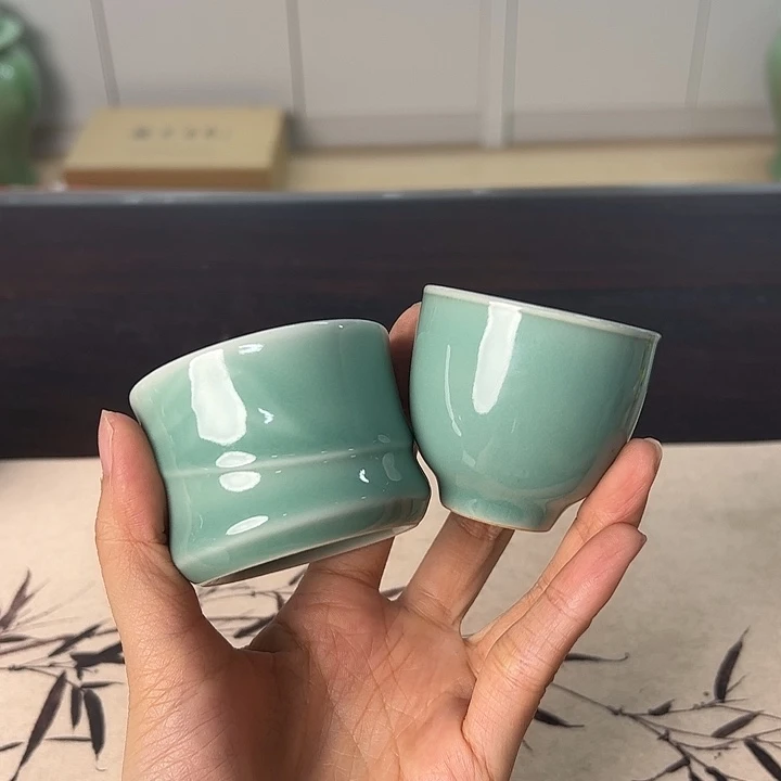 龙泉云间青瓷小米茶器