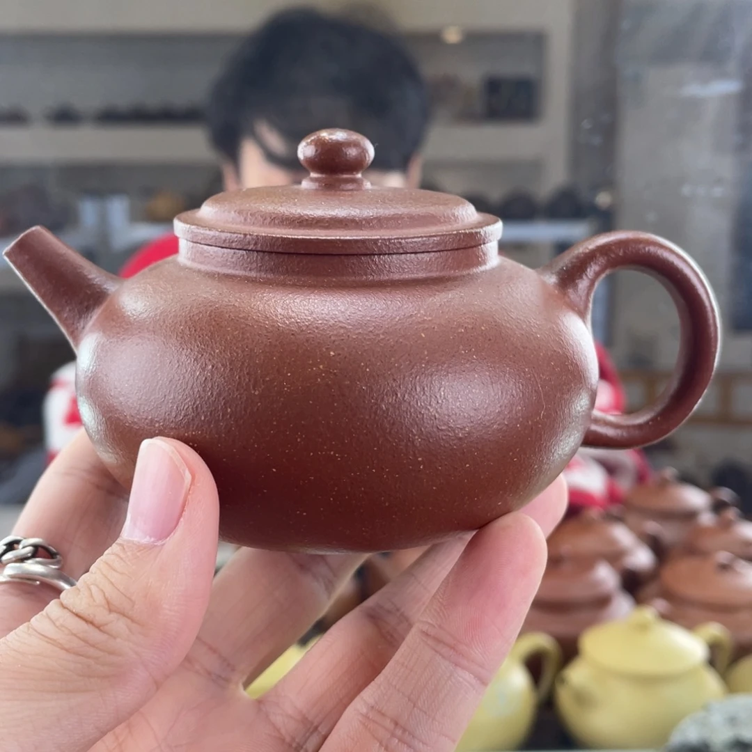 茶壶紫砂180cc红降坡茶壶