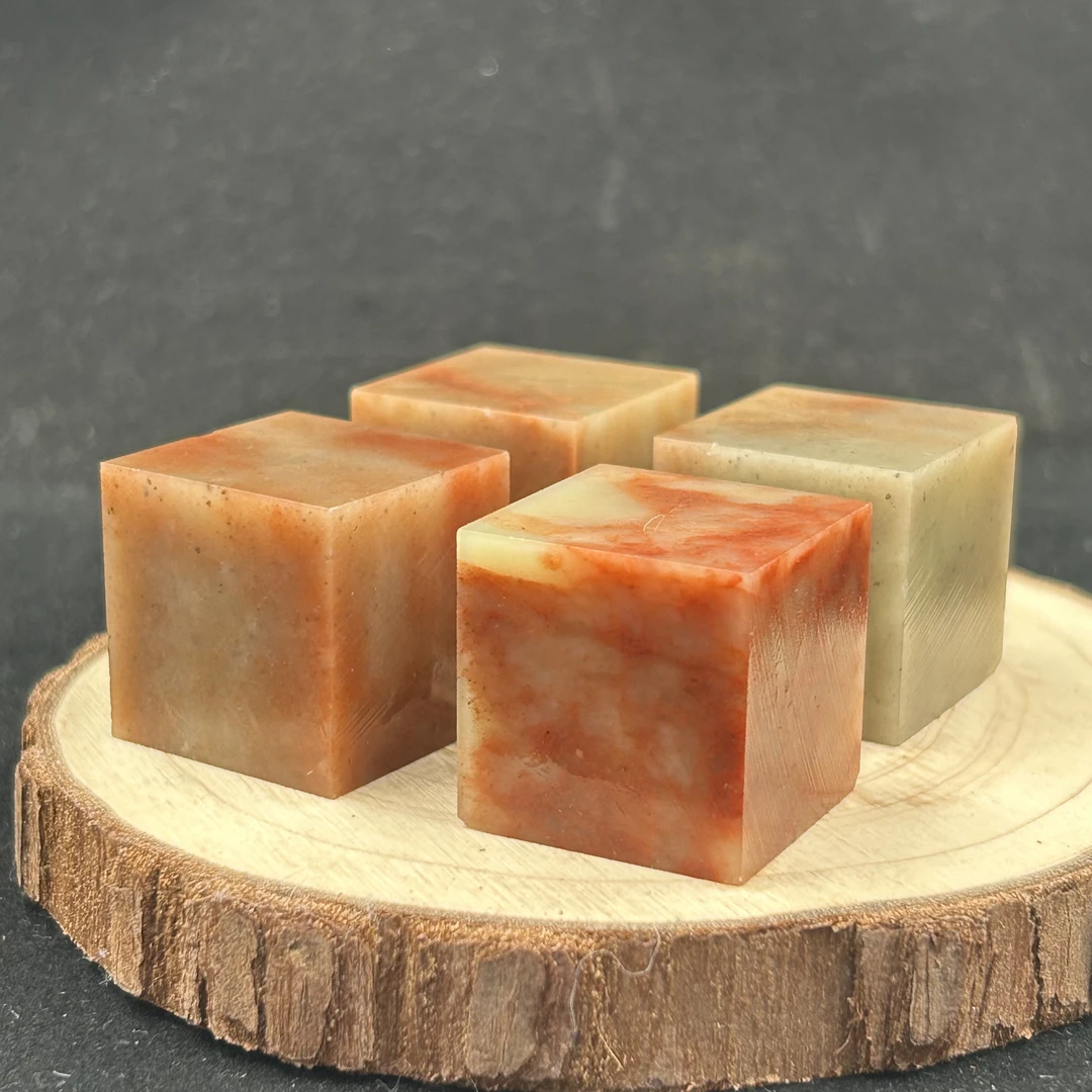 寿山石六面平2.5公分印章（未抛光）