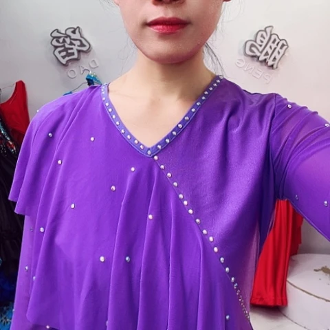 摩登舞交谊舞裙上衣