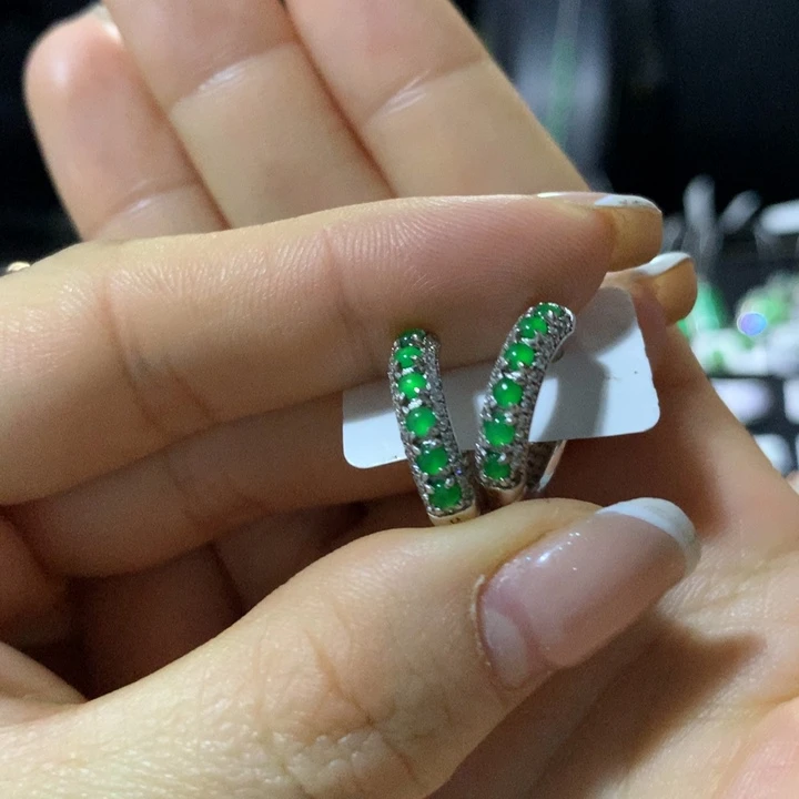翡翠银S925镶嵌戒指