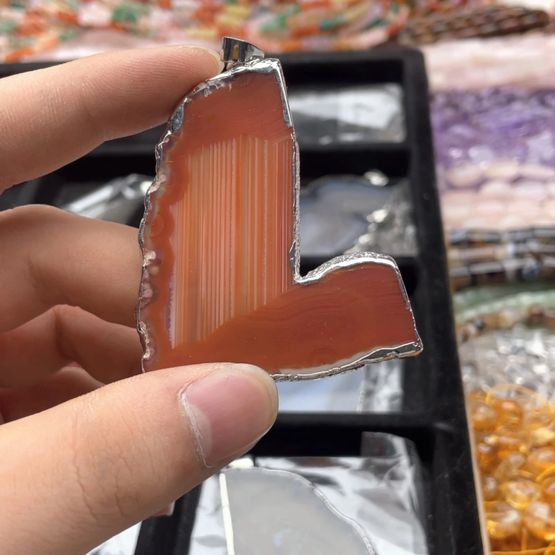 玛瑙/玉髓未镶嵌珠宝半成品登*一个装吊坠