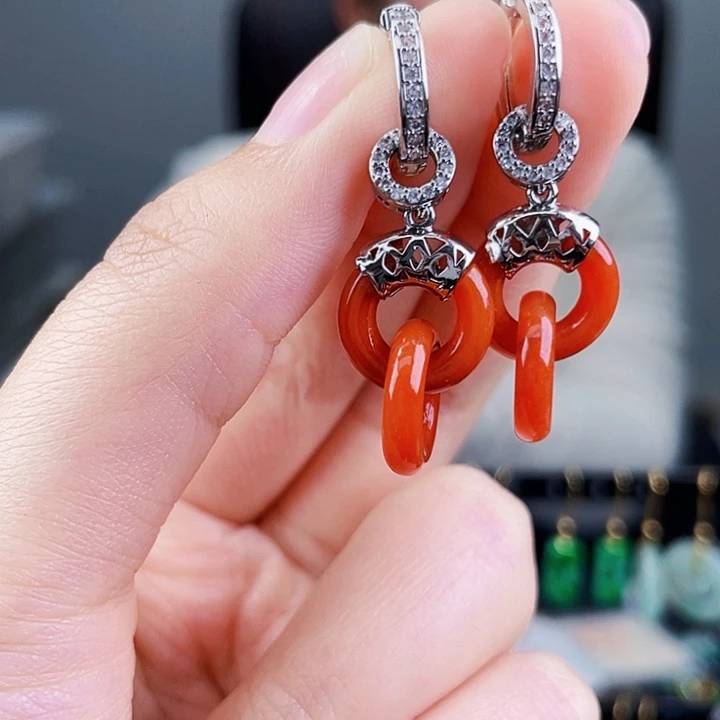 翡翠耳饰未镶嵌饰品